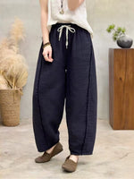 Casual Linen And Cotton Trousers