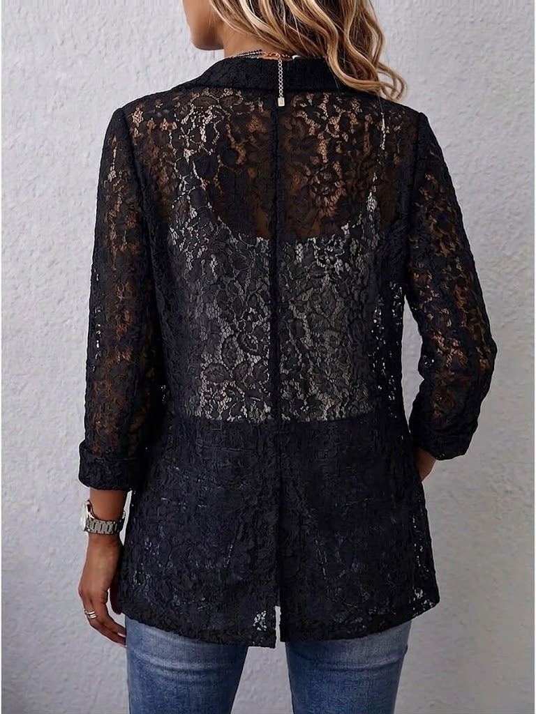 Casual Classic Lace Blazer