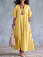 Minimalist Elegant Cotton-linen Dress