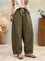 Casual Linen And Cotton Trousers