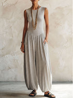 Chic Relaxed Sleeveless Harem Jumpsuit