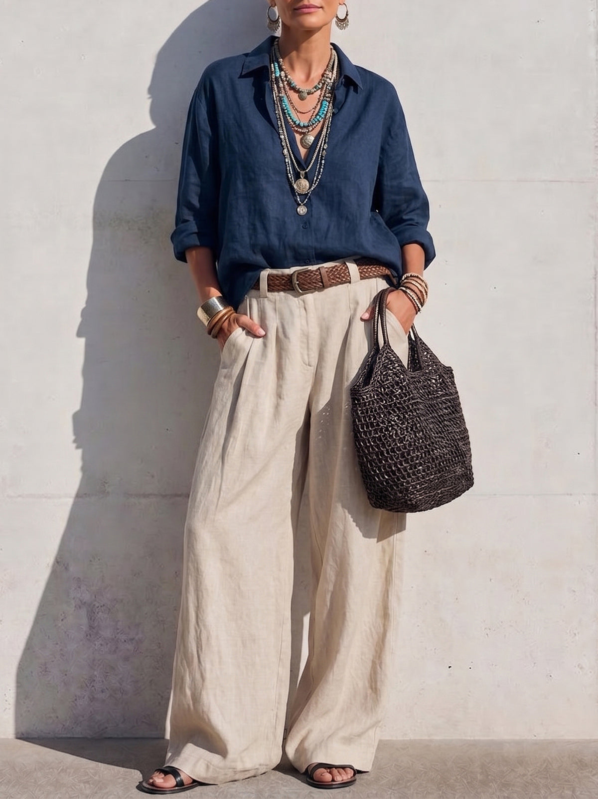 Simple Casual Classic Linen Cotton Shirt