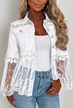 Stylish Casual Lace-panel Jacket