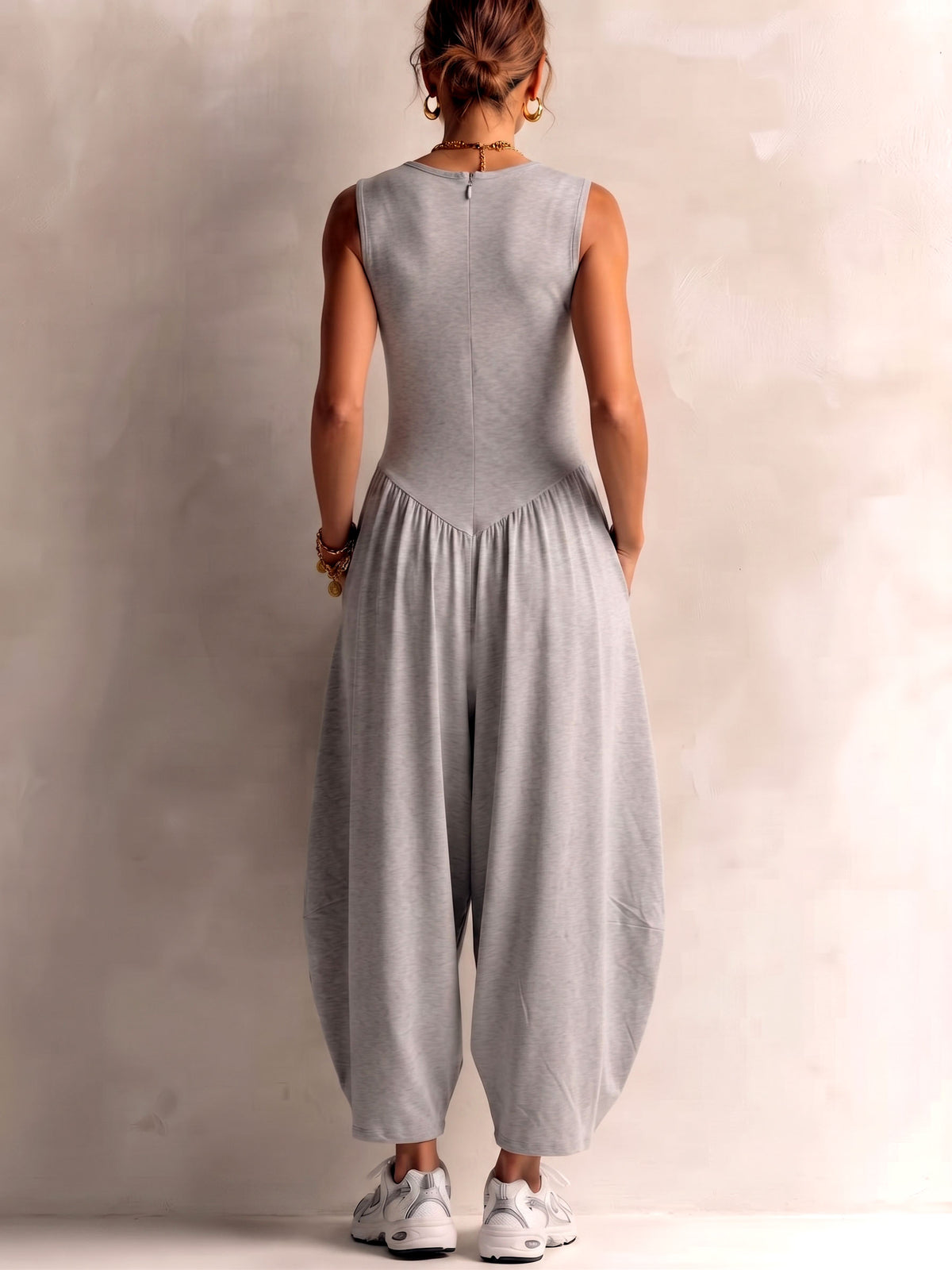 Chic Relaxed Sleeveless Harem Jumpsuit