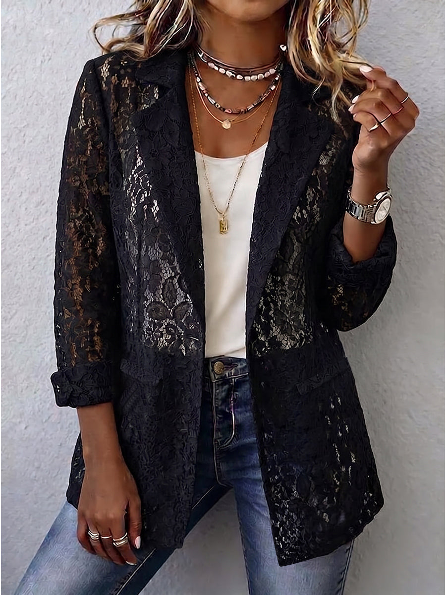 Casual Classic Lace Blazer