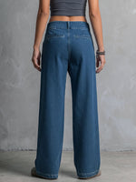 Women's High-waisted Casual Loose-fitting Wide-leg Jeans