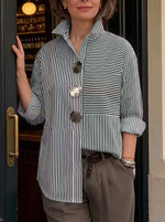 Casual Striped Linen-cotton Shirt