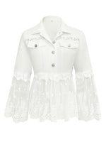 Stylish Casual Lace-panel Jacket