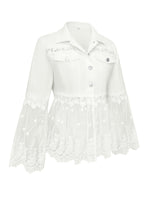 Stylish Casual Lace-panel Jacket