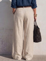 Cozy Casual Linen Cotton Loose Straight Pants