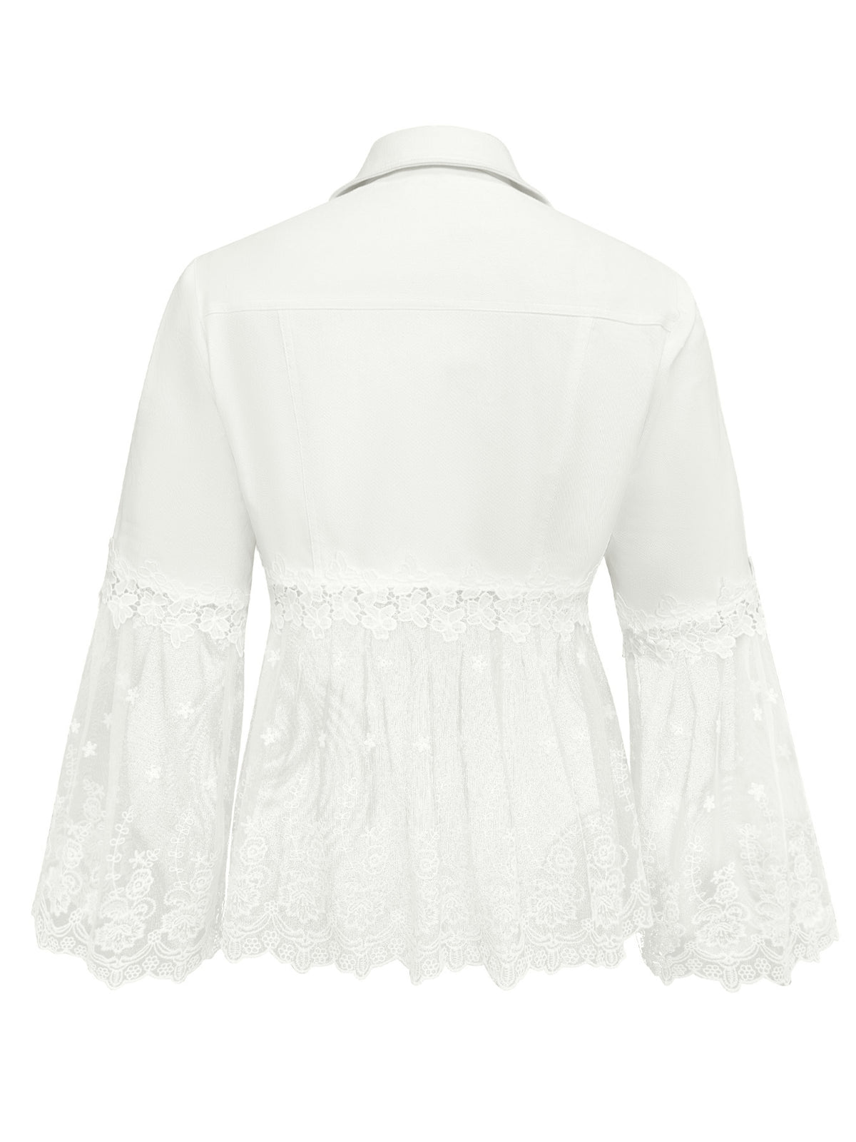 Stylish Casual Lace-panel Jacket
