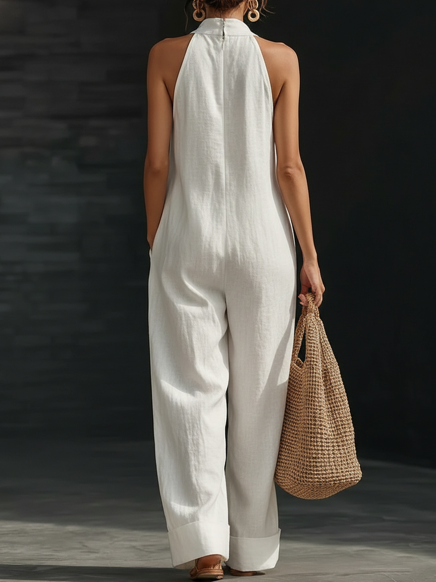 Minimalist And Elegant Cozy Linen Jumpsuit