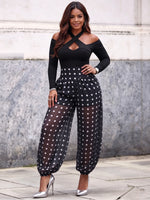 Elegant Crossover Halter Neck Knit Top