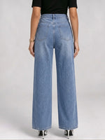 Delicate Casual Hollow-out Embroidered Rhinestone Jeans