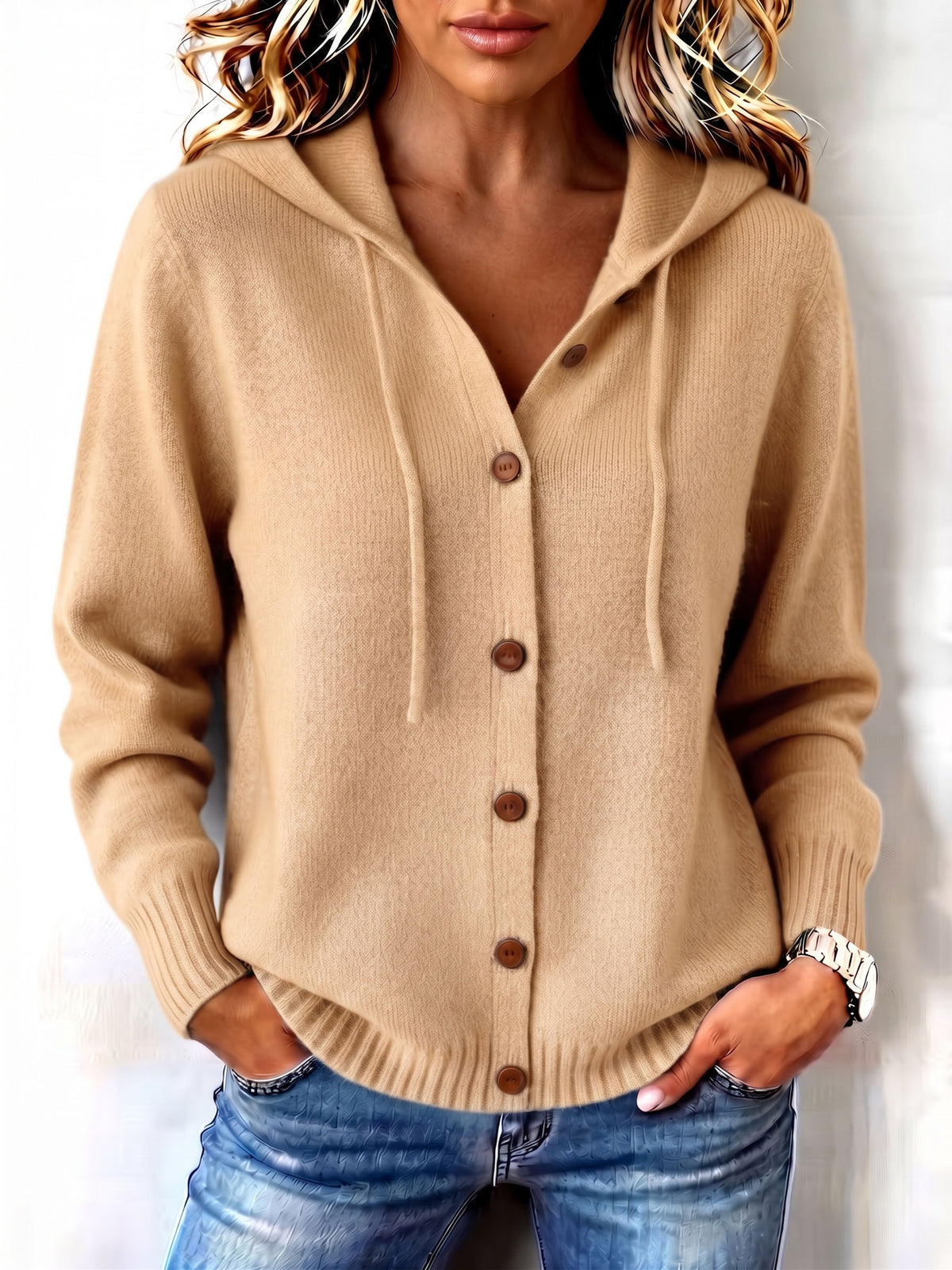 Cozy Chic Versatile Hooded Knit Cardigan
