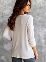 Cozy Sexy Sheer Ribbed Knit Top