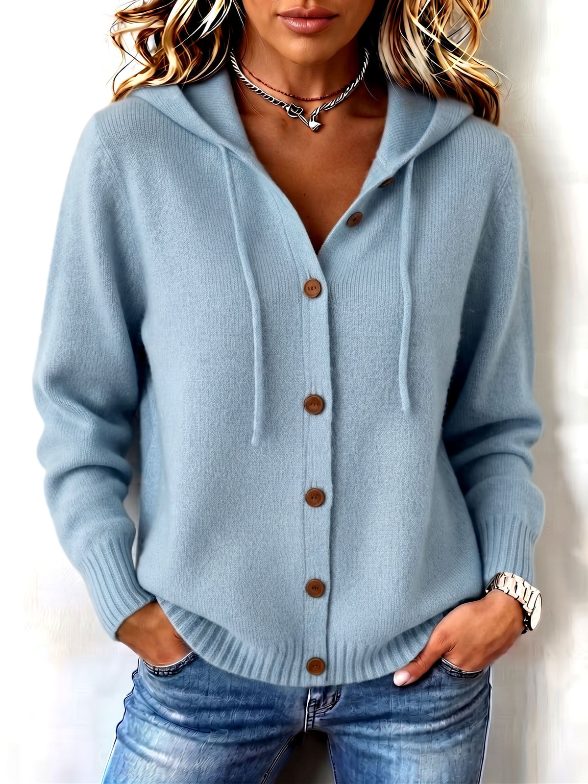 Cozy Chic Versatile Hooded Knit Cardigan