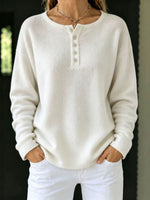 Casual Cozy Henley Sweater