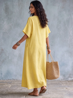 Minimalist Elegant Cotton-linen Dress