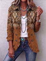 Vintage Paisley Two-Tone Ruffled Jacket