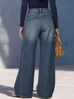 Women's New High-waisted Casual Loose Wide-leg Jeans