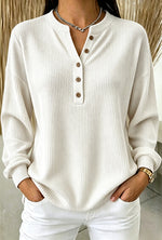 Cozy Casual Knit Henley Top