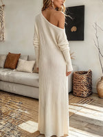 Vintage Elegant Pleated Textured Fabric Slit Dress