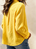 Relaxed Cozy Button-up Cotton Linen Shirt