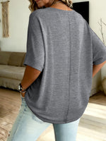 Effortless Oversize Cotton V-Neck T-shirt