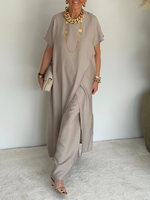 Cozy Loose-fit Asymmetrical Design Two-piece Set