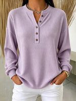 Cozy Casual Knit Henley Top