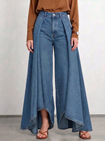 Women's High-waisted Casual Loose-fitting Wide-leg Jeans