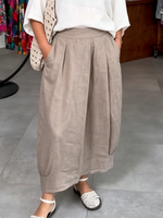 Breathable Structured Cocoon-shaped Pleated Skirt