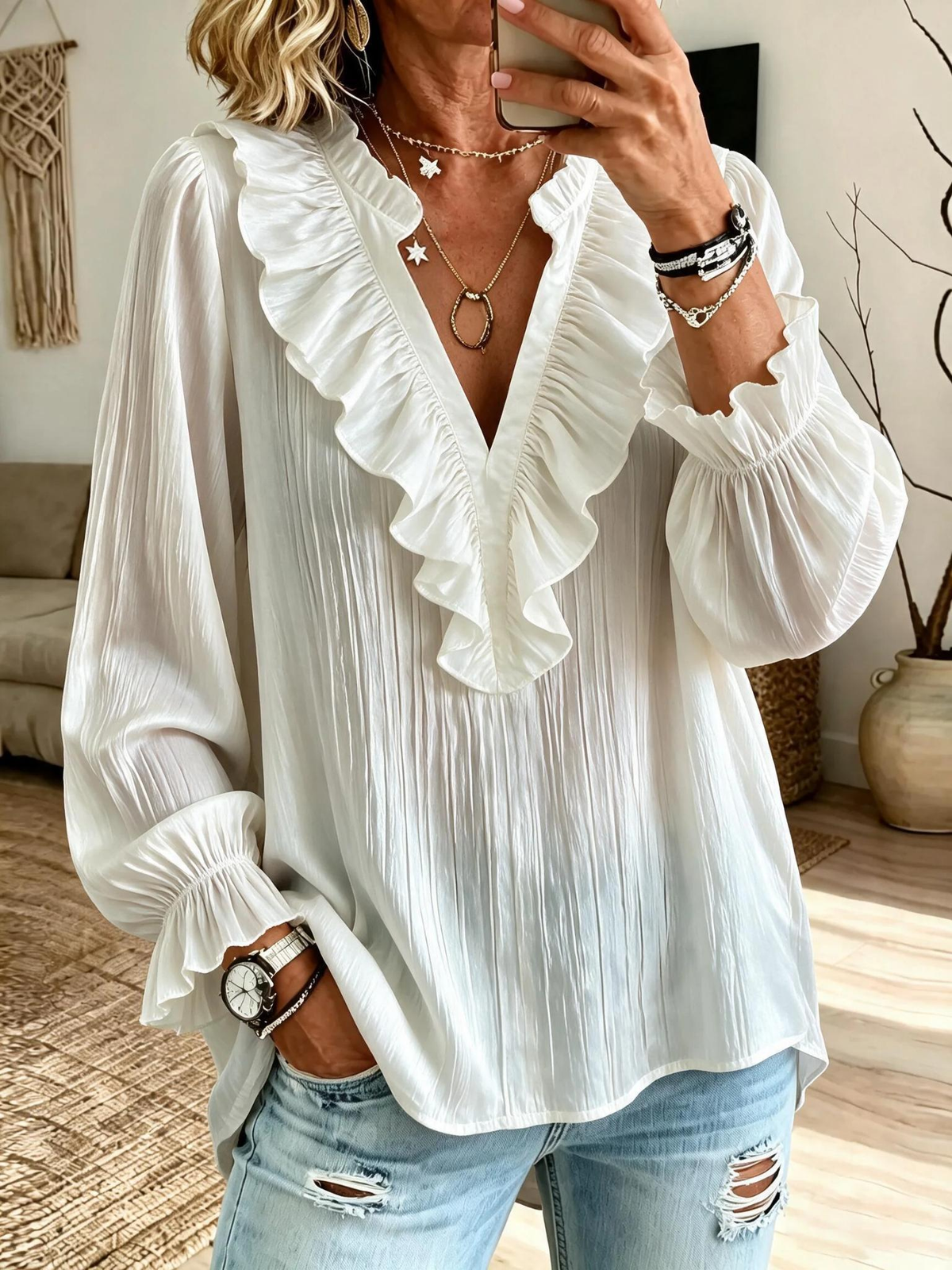 Women’s Elegant Ruched Blouse