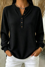 Cozy Casual Knit Henley Top