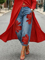 Casual Artistic-print Jeans