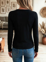 Women's Leopard Mesh Spliced V Neck Twisted Front Long Sleeve Top, Slim Fitted Shirt
