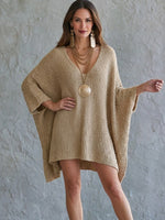 Relaxed-fit Cotton-blend Knit Mini Dress