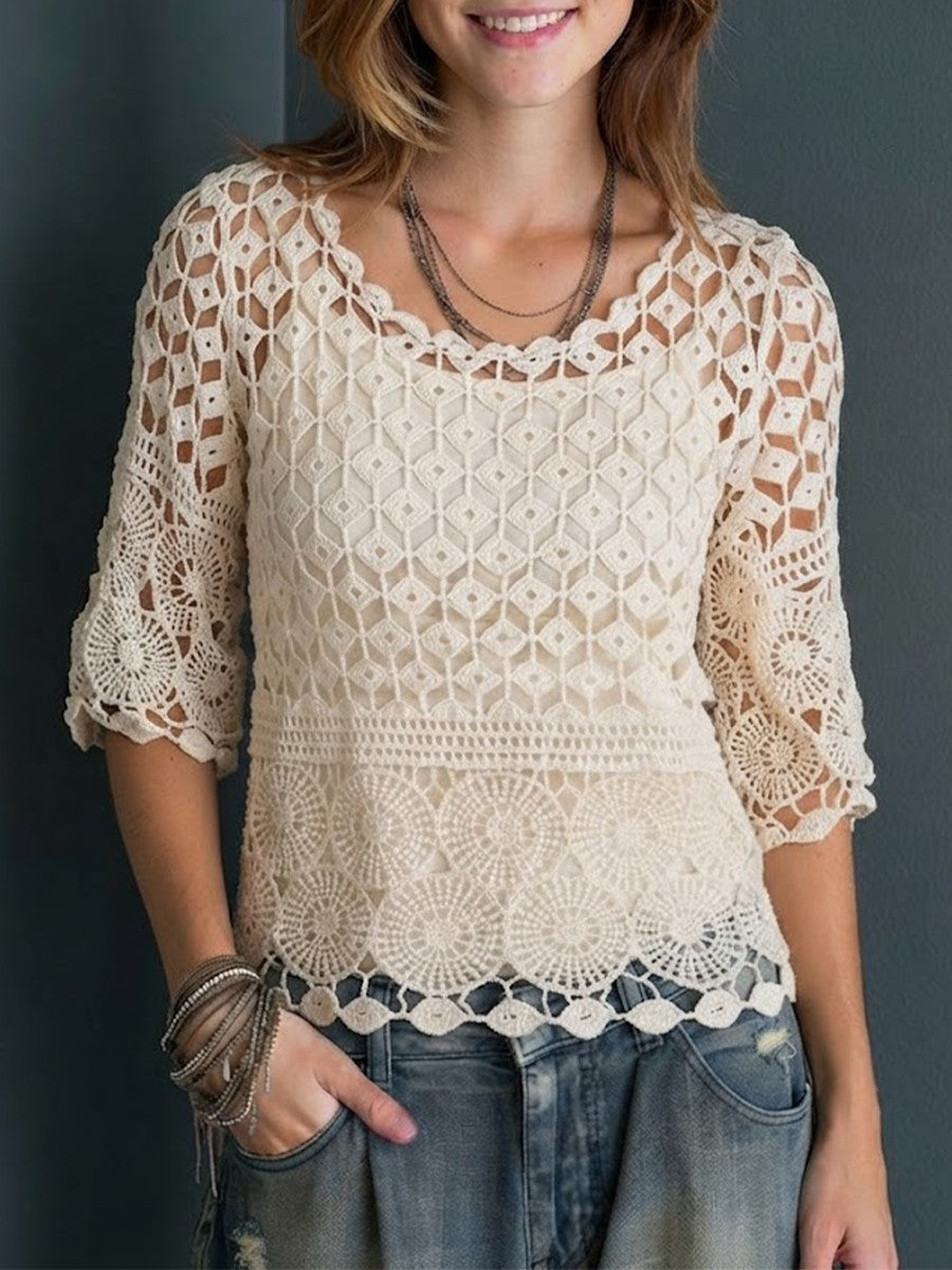 Lightweight Open-knit Layering Top
