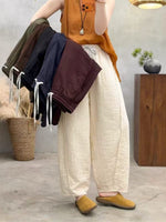 Casual Linen And Cotton Trousers
