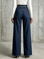 Exquisite And Elegant Jeans With Gold Piping.